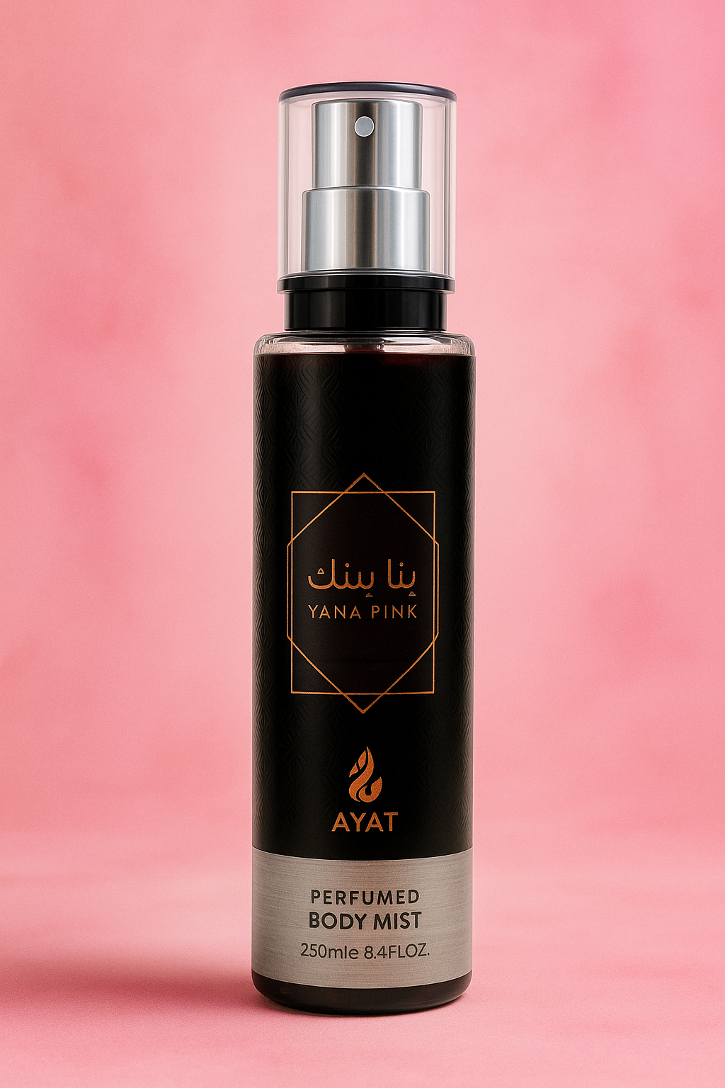 Yana Pink Body Mist 200ml – Bruma Corporal de Lujo AYAT | Fragancia Árabe Floral y Sofisticada para Mujer