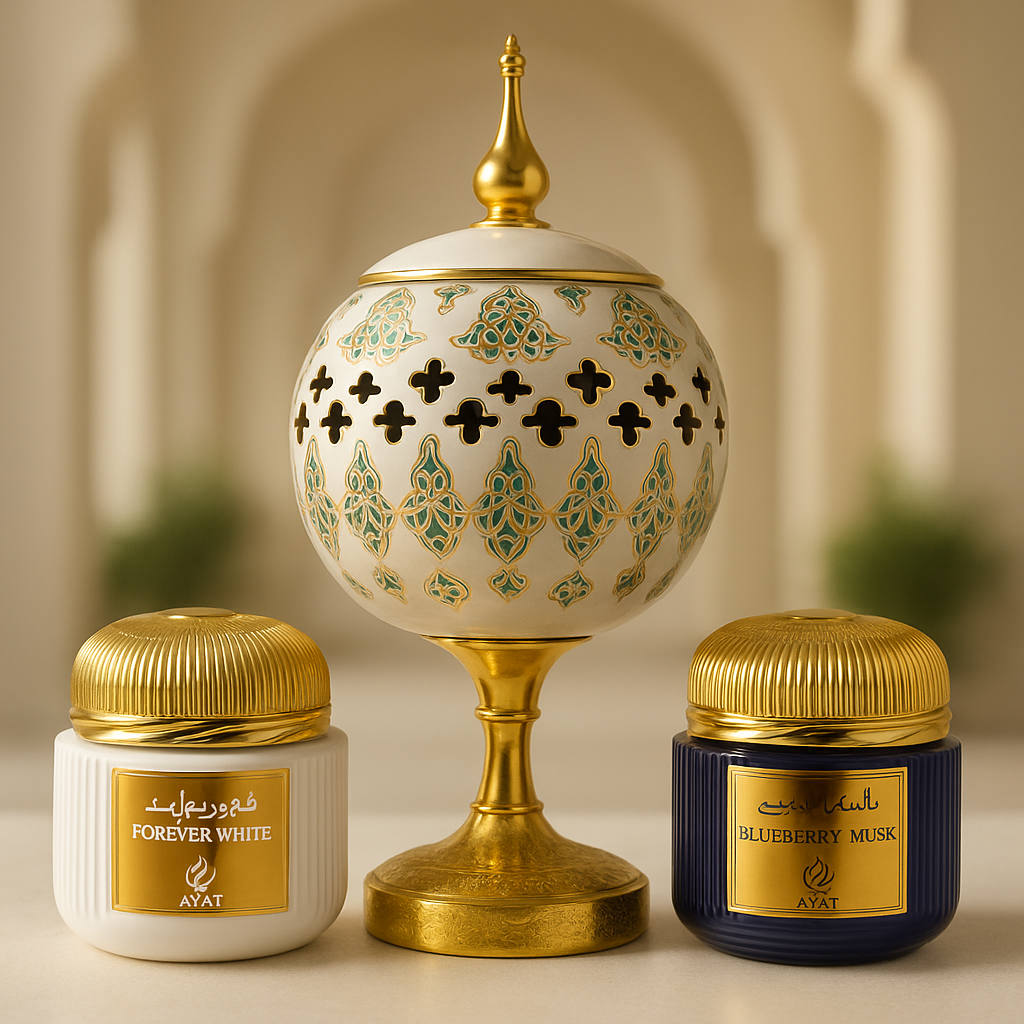 Quemador Eléctrico de Bakhoor – Mabkhara Árabe de Lujo | Electric Incense Burner Oriental para Incienso en Bloques o Dados | Decoración Premium