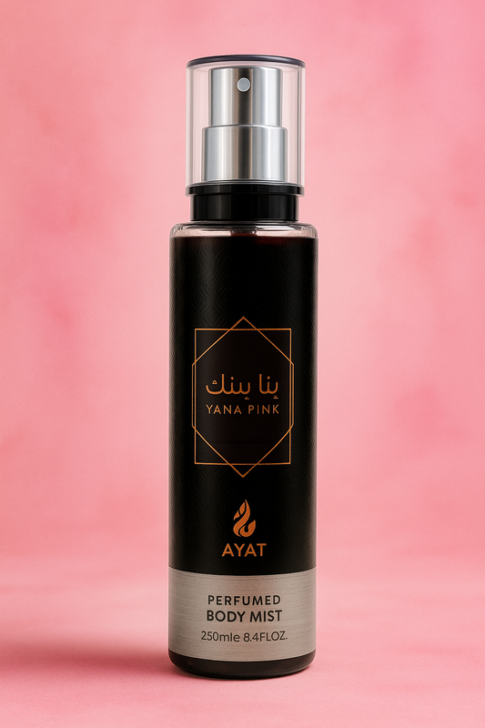Yana Pink Body Mist 200ml – Bruma Corporal de Lujo AYAT | Fragancia Árabe Floral y Sofisticada para Mujer