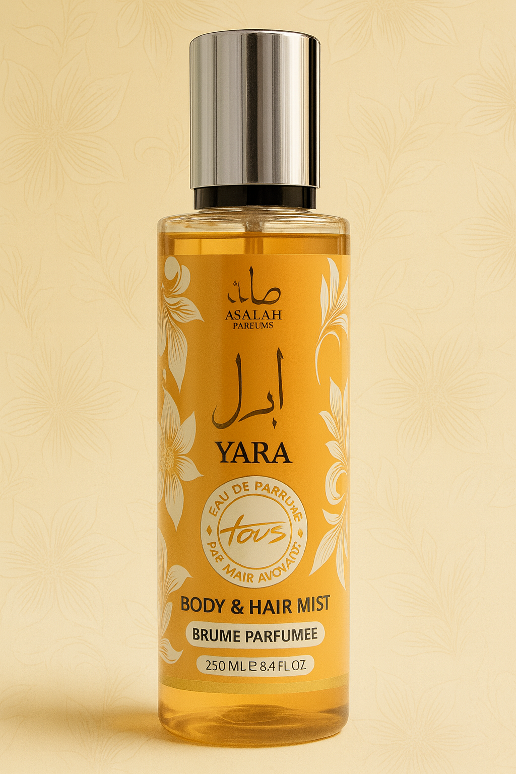 Lattafa | Yara Body & Hair Mist 250ml – Bruma Corporal y Capilar de Asalah Parfume | Fragancia Floral Dulce y Duradera Inspirada en YARA Lattafa