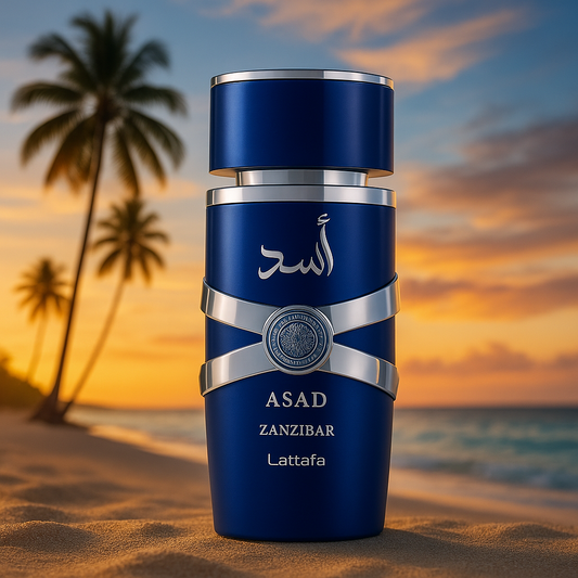 Lattafa| ASAD ZANZIBAR 100ml | La frescura del océano en un perfume masculino de lujo