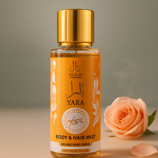 Yara Body & Hair Mist 250ml – Bruma Corporal y Capilar de Asalah Parfume | Fragancia Floral Dulce y Duradera Inspirada en YARA Lattafa