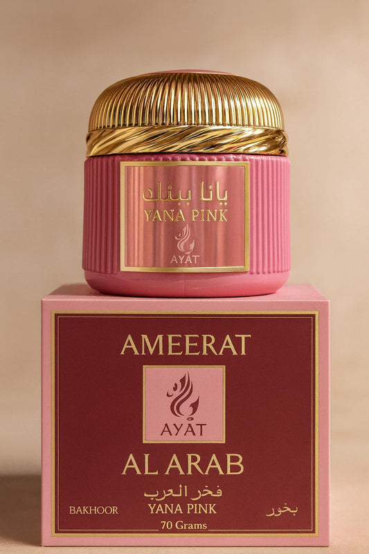 Ayat Bakhoor - Ameerat Al Arabia 70g | Incienso Árabe Premium Inspirado en Perfumes – Musk, Oud, Ámbar, Floral