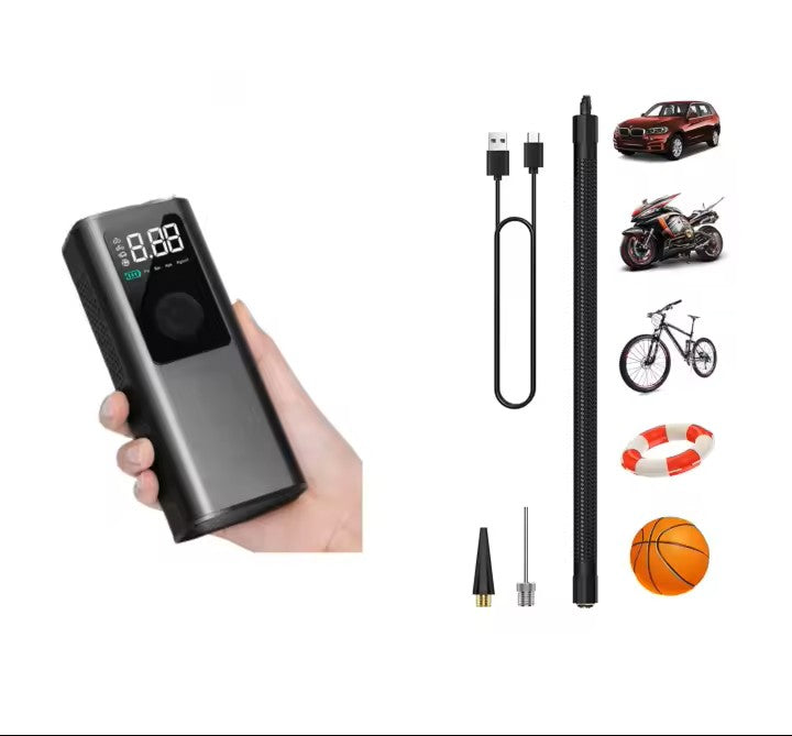 Compresor de Aire Portátil | Inflador Inteligente Digital Recargable
