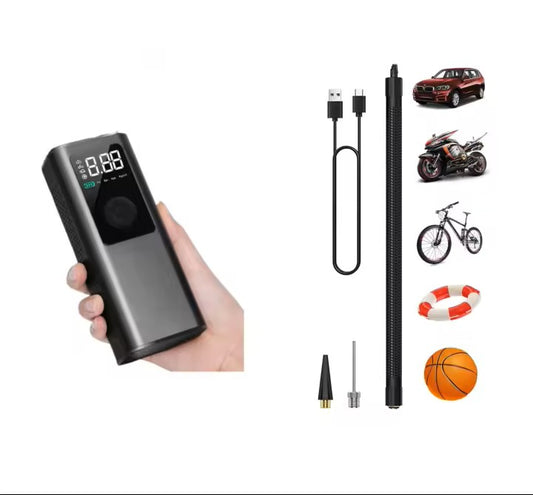 Compresor de Aire Portátil | Inflador Inteligente Digital Recargable